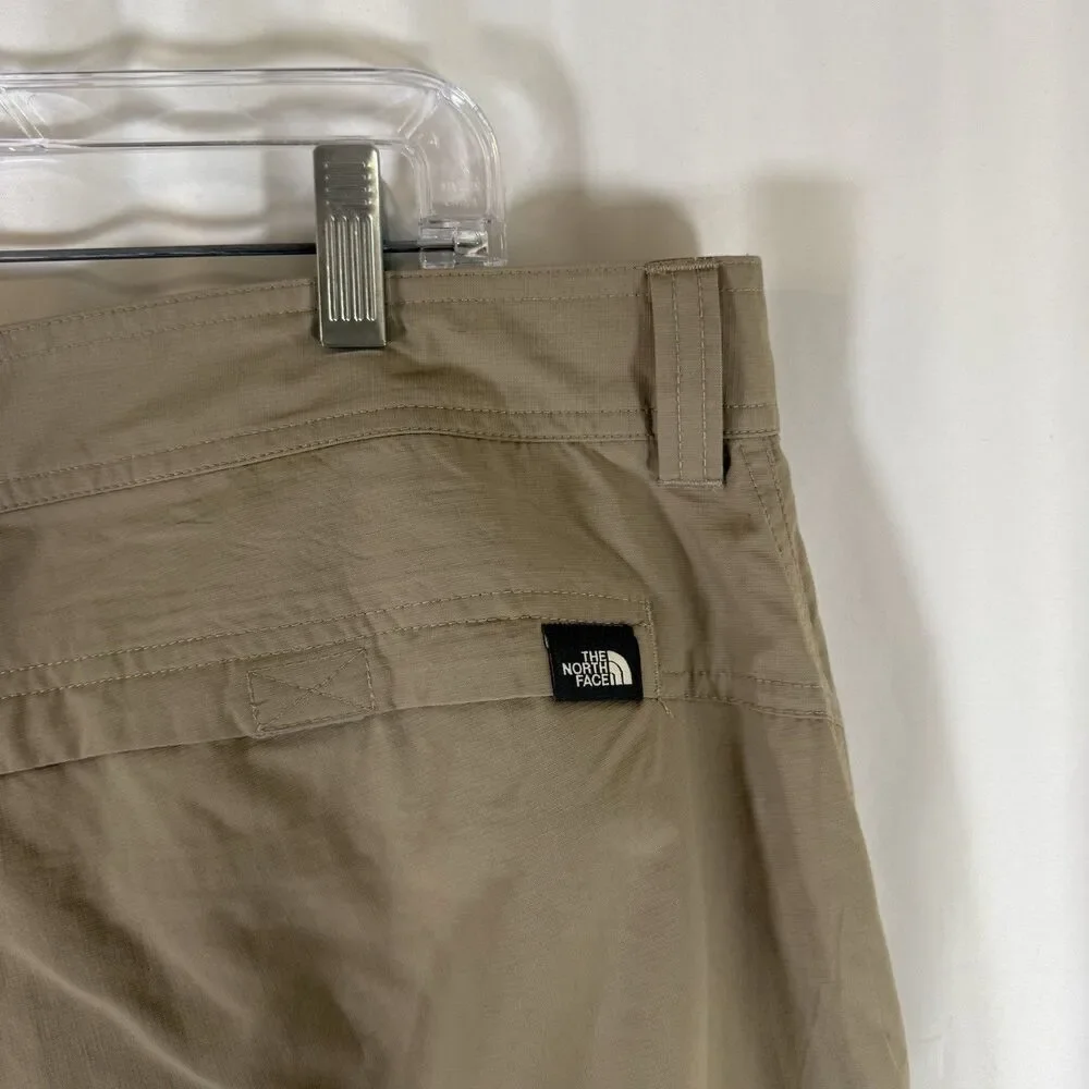 North Face Hiking Convertible Pants Men's 40x30 Khaki Zip Pocket Snap Zip